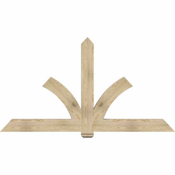 Ekena Millwork Redmond Rough Sawn Timber Gable Bracket, Douglas Fir, 84"W x 45"H x 4"D x 6"F, 13/12 Pitch GBW084X45X0406RED00RDF - main